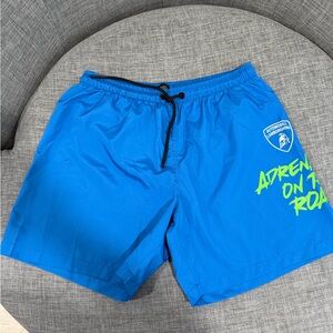Lamborghini Men's Vibrant Blue Swim Trunks